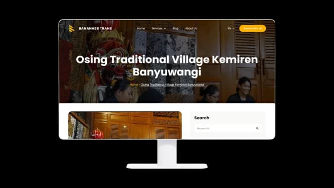 Banana88 Trans — Car Rental Booking Website Banyuwangi desktop preview 3